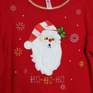 Santa Claus Ho Ho Ho Sweater - Size L - GUC